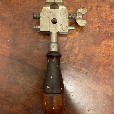 Antique Millers Falls Hand Vice with Rosewood Handle and Bits 