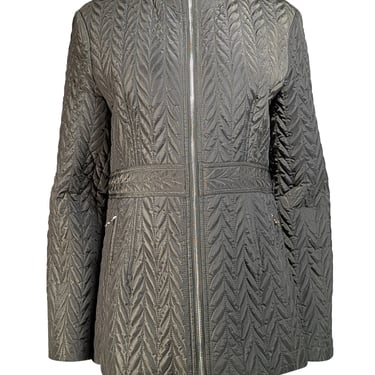 Kate Spade - Olive Green Quilted Jacket w/ Optional Hood Sz L