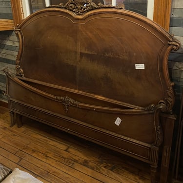 Ornate Carved Headboard and Footboard
