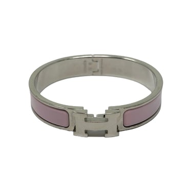 Hermes Silver and Pink Bracelet