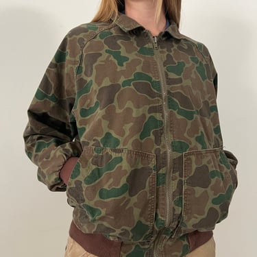 80s Woolrich Cotton Zip-up Camo Jacket