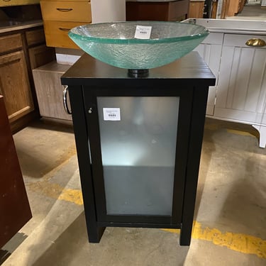 Freestanding Glass Vessel Vanity Sink