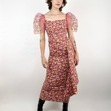 An Evening Bouquet 80s Floral Gown