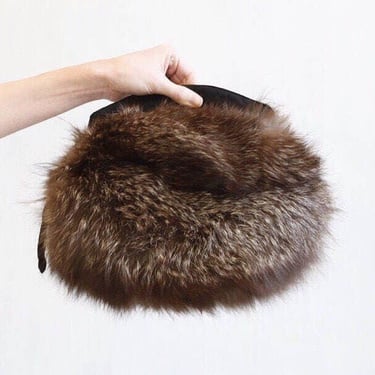 Reserved for Ch / vintage genuine fox fur bag purse muff 