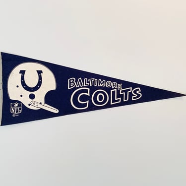 Vintage 1967 Baltimore Colts NFL Football Pennant 