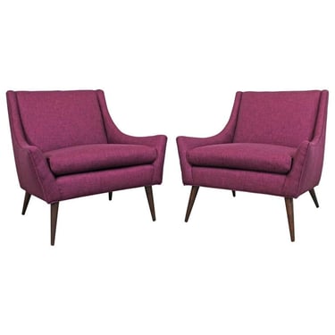 Pair of Mid-Century Danish Modern Paul McCobb Style Lounge/Club Chairs 