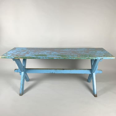 Solid Vintage All-wood Table with Original Patina, 1910's 