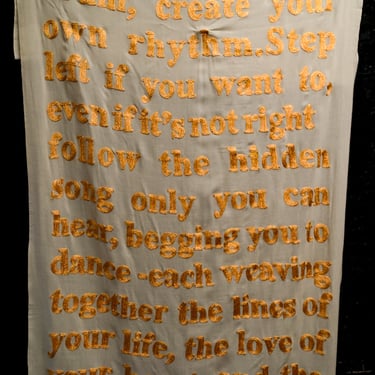 Grey "Move To Your Own Drum" Gilded Poetry Scarf/Throw