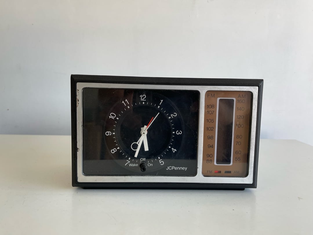 JCPenney Vintage Clock Radio Sunbeam Vintage Highland Park Los