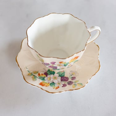 midcentury rare Paragon scalloped teacup and saucer
