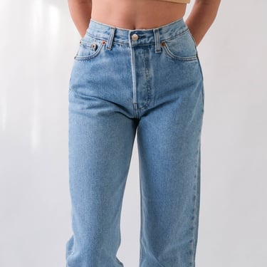 Vintage 90s LEVIS Light Wash 501 High Waisted Jeans Unworn New w/ Tags | Made in USA | Size 28 | 1990s LEVIS High Waisted Light Wash Denim 