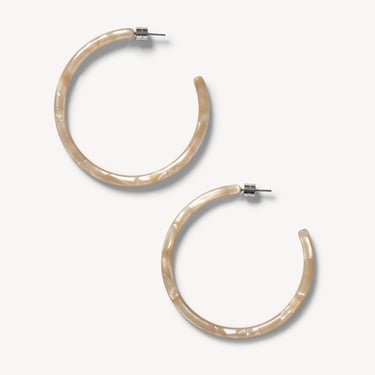 Large Hoops in Sand Shell