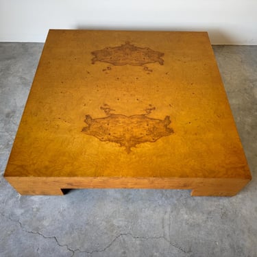 1970's Mid-Century Burl Wood Coffee Table by Milo Baughman for Thayer Coggin 