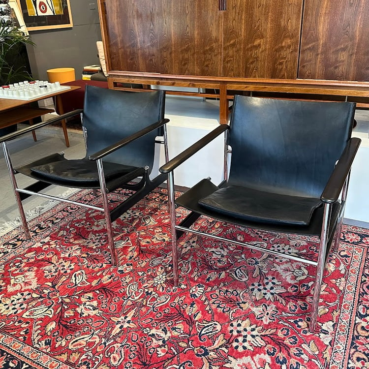 Vintage Armchairs by Charles Pollock for Knoll – A Pair   