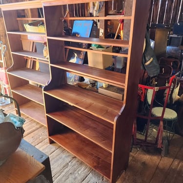 Custom Solid Walnut Bookcase. Fashioned by local Virginia Craftsman. Many uses. One of two. 44