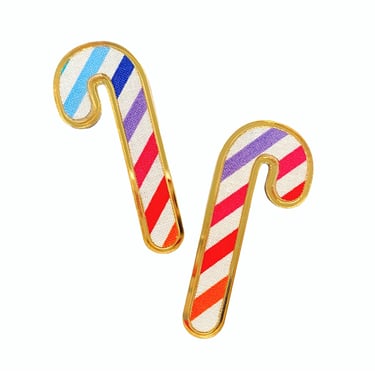 Sample Sale Rainbow Candy Cane Earrings