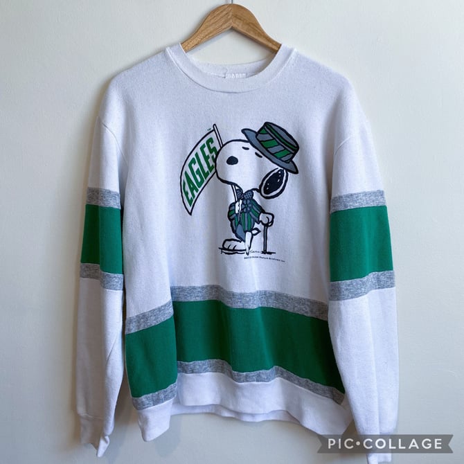 Vintage 90s Green Logo 7 Philadelphia Eagles Sweatshirt - Large