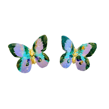 The Pink Reef oversized butterfly greens and purples