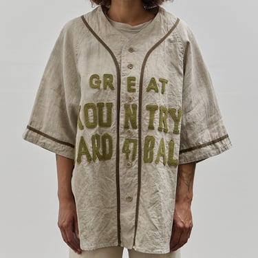Kapital GREAT KOUNTRY Baseball Shirt, Beige French Linen