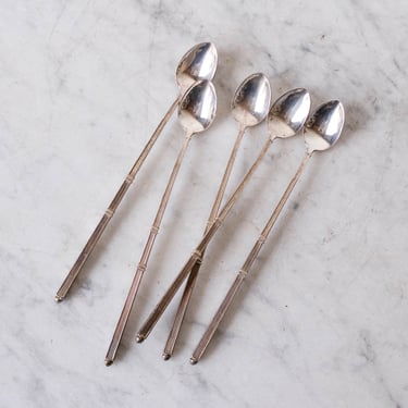 French Silver Iced Tea  Spoon set of 5