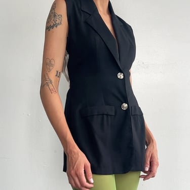 Black y2k Vest Minidress (S)