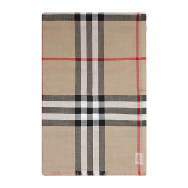 Burberry Men Burberry Wool And Silk Check Scarf