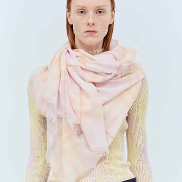 Burberry Women Check Wool Scarf