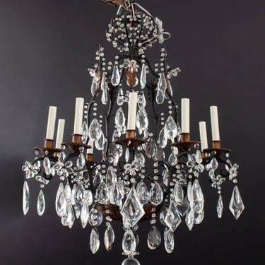 Louis XIV Style 10-Light Crystal Chandelier