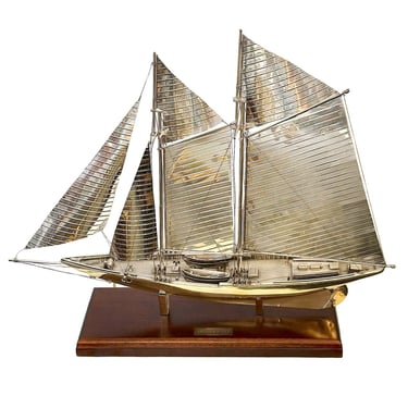 Rare 925 Sterling Silver Boat of America's Cup by Scully &amp; Scully
