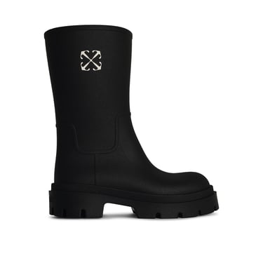 Off-White 'Arrow' Black Pvc Boots Woman