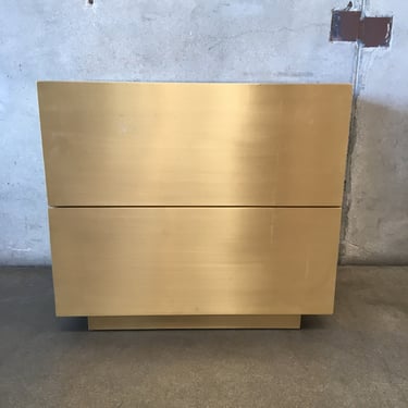 Brass Foiled Nightstand / Dresser / File Cabinet