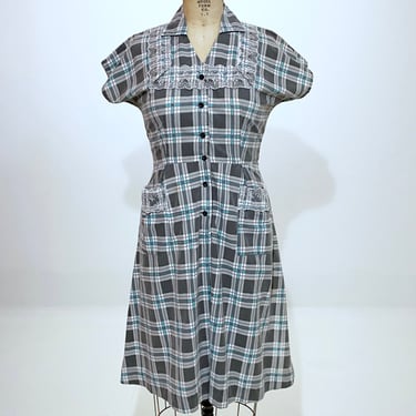 1950s Plaid Dress from The Queen of Weston Collection