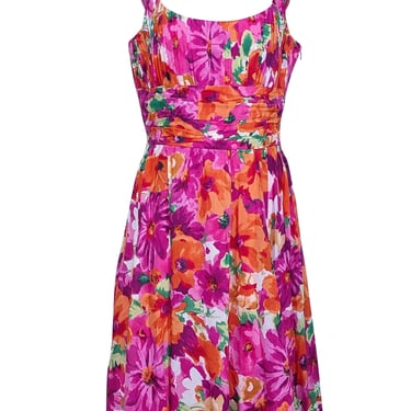 Lafayette 148 - Pink Floral Sleeveless Cocktail Dress Sz 10