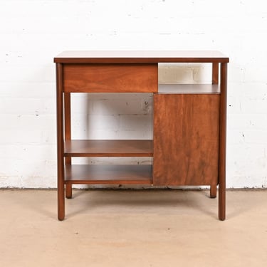 John Widdicomb Mid-Century Modern Walnut Nightstand, Newly Refinished