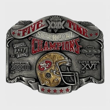 1994 San Francisco 49ers Five-Time Super Bowl Champions Belt Buckle