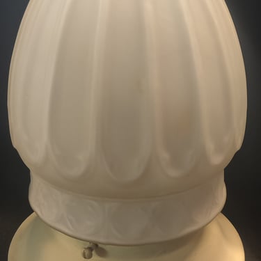 Semi Flush Vintage milk glass light fixture, no electricital