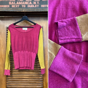 Vintage 1960’s “Elaine Post” Mod Glam Rock Knit Shirt Top, 60’s Glam Rock, 60’s Mod Style, 60’s Knit Shirt Top, Vintage Clothing 