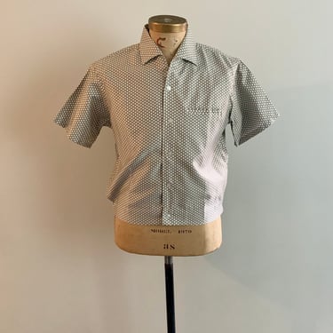 Lord Beaverbrook dead stock 1960s cotton dot shirt jac- size M 