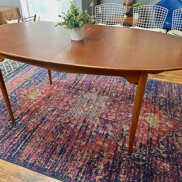 Danish Teak Expanding Dining Table with Butterfly Leaf