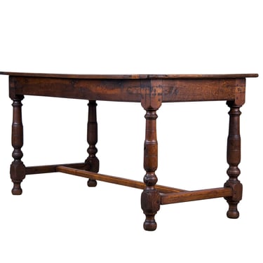 DELIVERY CHARGE Early 19th Century Country French Oak Farmhouse Trestle Dining Table 