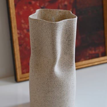 Sandy Speckled Ceramic Vase