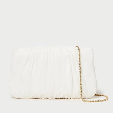 Brit Pearl Flat Pleated Clutch