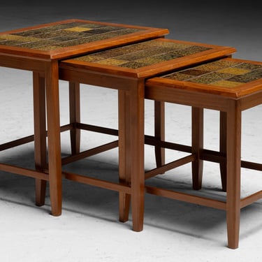 Teak & Tile Nesting Tables