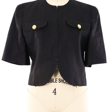 Valentino Cropped Linen Jacket