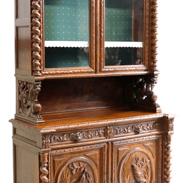 Sideboard, French Henri II Style, Display, Carved Oak, Vintage, Early 1900s, 20th Century!!