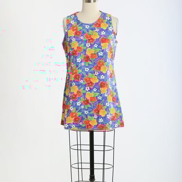 90s floral waffle cotton babydoll mini dress 