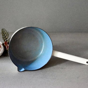 Vintage France Enamel Casserole  Retro Enameled Pot Vintage Kitchen Decor 