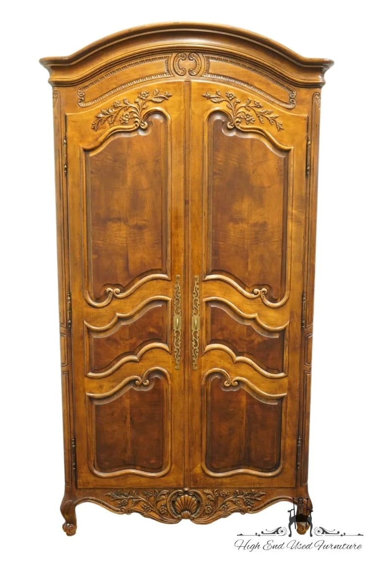 HENREDON FURNITURE Villandry Collection Country French Provincial 46" Clothing Armoire 320305