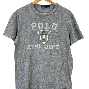 Polo Ralph Lauren Athletic Dept. Large Crest Gray T-Shirt Large