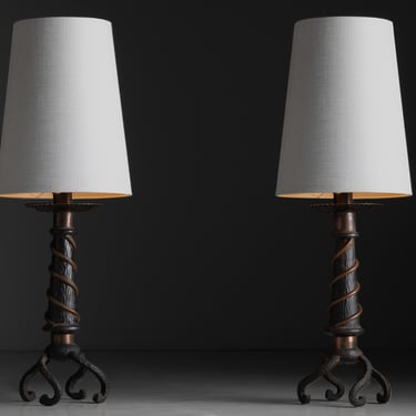 Iron & Copper Table Lamps
